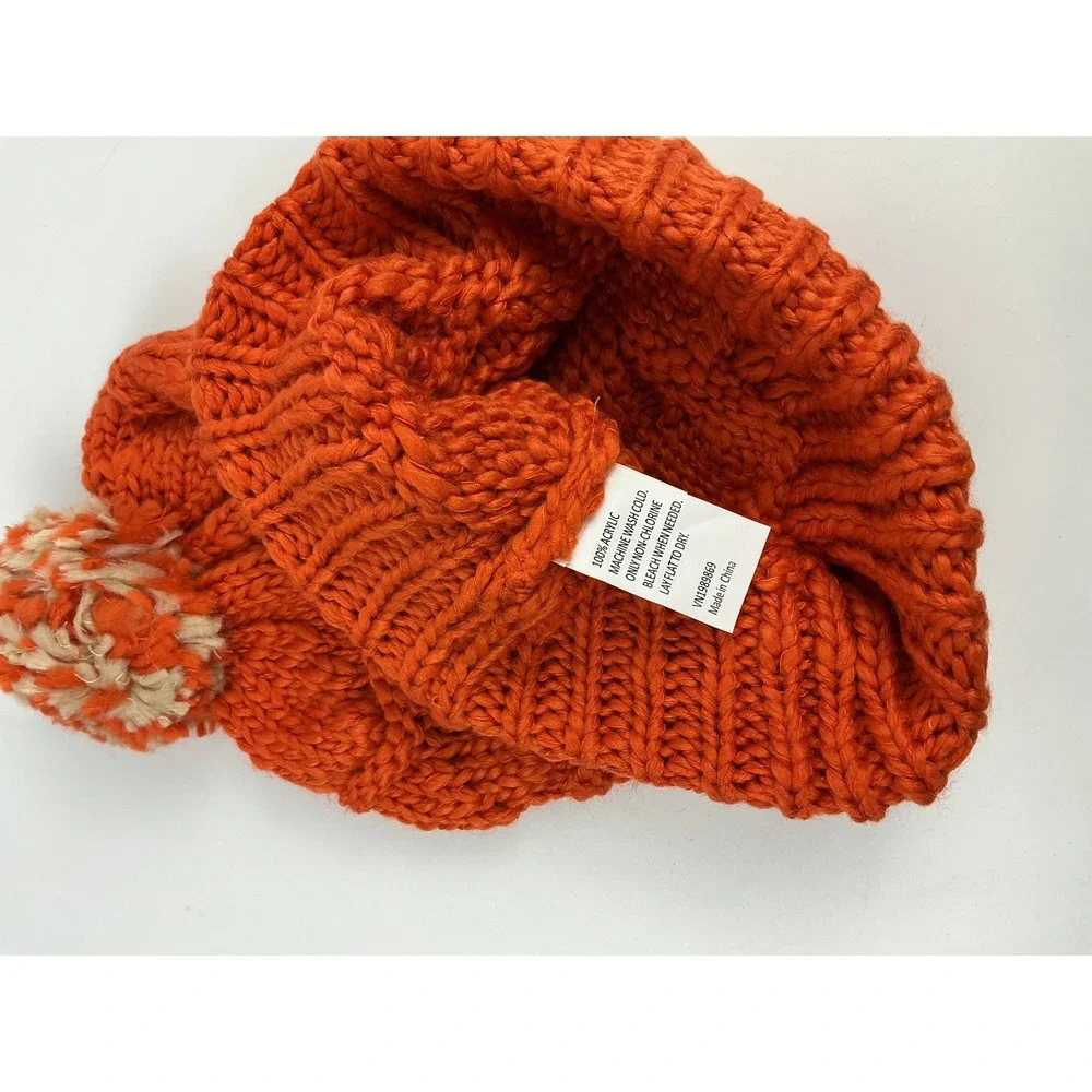 Pack of‎ 4 Kids Beanie Pom Winter Striped Hat Acrylic Colorful Warm Cute NEW